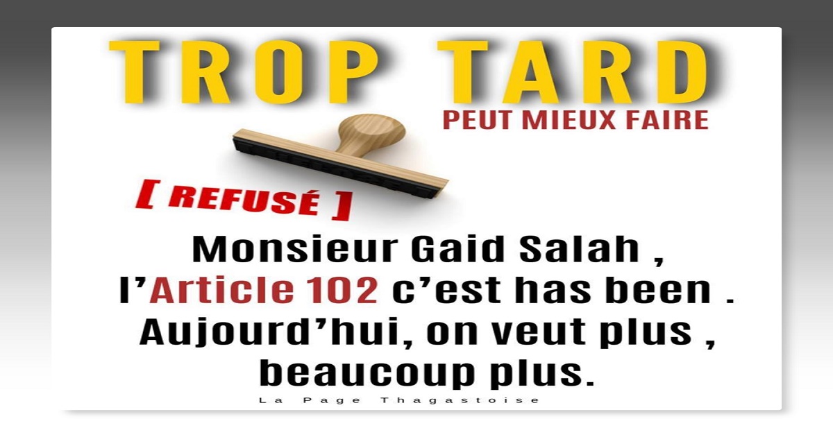 El Gaid Salah a fait son coup d’état…